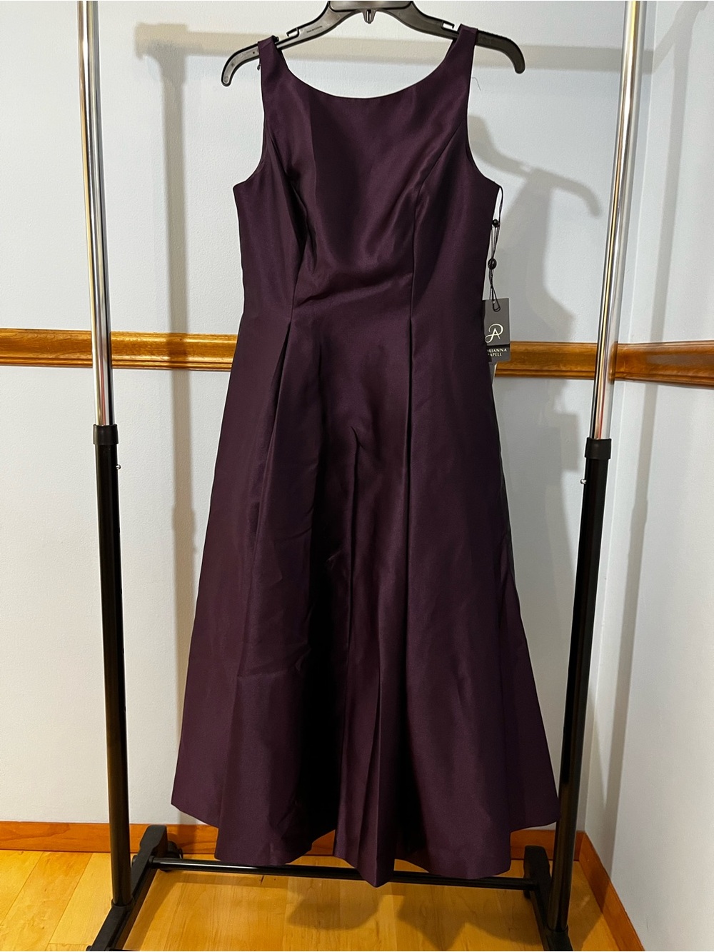 Adrianna Papell Sleeveless Mikado Fit&Flare Midi Dress, NWT, size 6